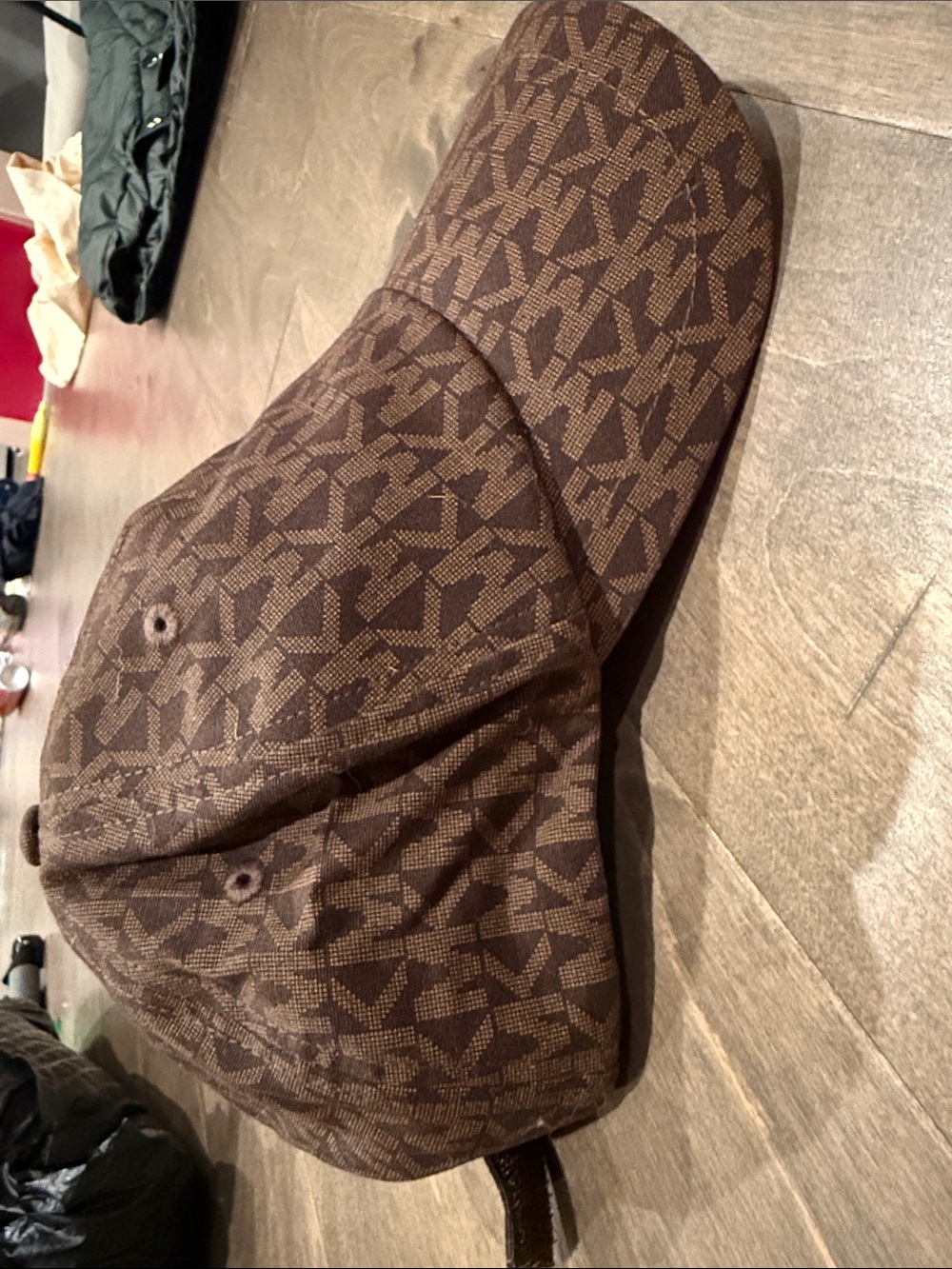 Michael Kors Brown MK Monogram Baseball Cap